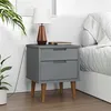 Image de vidaXL Table de chevet MOLDE Gris 40x35x48 cm Bois de pin massif350497