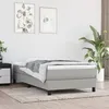 Image de vidaXL Sommier à lattes de lit avec matelas Gris clair 100x200cm Tissu3144053