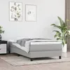 Image de vidaXL Lit Ã  sommier tapissier avec matelas Gris clair 100x200cm Tissu