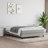 Image de vidaXL Sommier à lattes de lit avec matelas Gris clair 140x190cm Tissu
