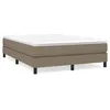 Image de vidaXL Lit Ã  sommier tapissier avec matelas Taupe 140x190 cm Tissu