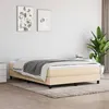 Image de vidaXL Sommier à lattes de lit avec matelas Crème 140x190 cm Tissu