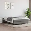 Image de vidaXL Sommier à lattes de lit avec matelas Gris foncé 140x200cm Tissu