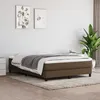 Image de vidaXL Lit Ã  sommier tapissier avec matelas Marron foncÃ© 160x200 cm