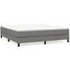 Image de vidaXL Lit Ã  sommier tapissier avec matelas Gris foncÃ© 180x200cm Tissu