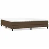 Image de vidaXL Lit Ã  sommier tapissier avec matelas Marron foncÃ© 200x200 cm