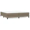 Image de vidaXL Lit Ã  sommier tapissier avec matelas Taupe 200x200 cm Tissu