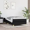 Image de vidaXL Sommier à lattes de lit et matelas Noir 80x200 cm Tissu
