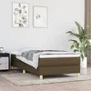 Image de vidaXL Sommier à lattes de lit avec matelas Marron foncé 90x200 cm