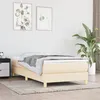 Image de vidaXL Sommier à lattes de lit avec matelas Crème 100x200 cm Tissu3144156