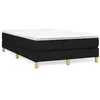 Image de vidaXL Lit Ã  sommier tapissier avec matelas Noir 120x200 cm Tissu