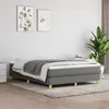 Image de vidaXL Lit Ã  sommier tapissier avec matelas Gris foncÃ© 140x190cm Tissu