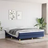 Image de vidaXL Sommier à lattes de lit avec matelas Bleu 160x200 cm Tissu3144189