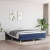 Image de vidaXL Lit Ã  sommier tapissier avec matelas Bleu 160x200 cm Tissu