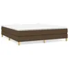 Image de vidaXL Lit Ã  sommier tapissier avec matelas Marron foncÃ© 180x200 cm