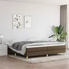 Image de vidaXL Sommier à lattes de lit avec matelas Marron foncé 200x200 cm