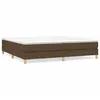 Image de vidaXL Lit Ã  sommier tapissier avec matelas Marron foncÃ© 200x200 cm