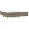 Image de vidaXL Vidaxl Lit À Sommier Tapissier Avec Matelas Taupe 200x200 Cm Tissu