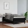 Image de vidaXL Lit Ã  sommier tapissier avec matelas Noir 100x200 cm Similicuir