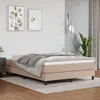 Image de vidaXL Lit Ã  sommier tapissier avec matelas Cappuccino 140x190 cm