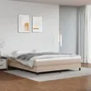 Image de vidaXL Sommier à lattes de lit avec matelas Cappuccino 180x200 cm