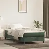Image de vidaXL Sommier à lattes de lit et matelas Vert foncé 80x200 cm Velours