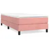 Image de vidaXL Vidaxl Lit À Sommier Tapissier Et Matelas Rose 80x200 Cm Velours
