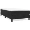 Image de vidaXL Lit Ã  sommier tapissier avec matelas Noir 100x200 cm Velours