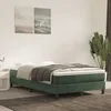 Image de vidaXL Lit Ã  sommier tapissier et matelas Vert foncÃ© 120x200cm Velours