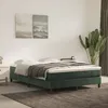 Image de vidaXL Lit Ã  sommier tapissier et matelas Vert foncÃ© 140x200cm Velours