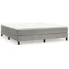 Image de vidaXL Lit Ã  sommier tapissier et matelas Gris clair 160x200cm Velours