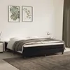 Image de vidaXL Sommier à lattes de lit avec matelas Noir 180x200 cm Velours