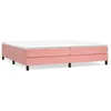 Image de vidaXL Lit Ã  sommier tapissier avec matelas Rose 200x200 cm Velours