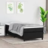 Image de vidaXL Sommier à lattes de lit et matelas Noir 80x200 cm Tissu
