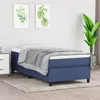 Image de vidaXL Sommier à lattes de lit avec matelas Bleu 80x200 cm Tissu3144381