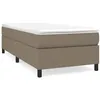 Image de vidaXL Lit Ã  sommier tapissier avec matelas Taupe 90x200 cm Tissu