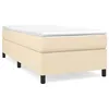 Image de vidaXL Lit Ã  sommier tapissier avec matelas CrÃ¨me 90x200 cm Tissu