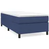 Image de vidaXL Lit Ã  sommier tapissier avec matelas Bleu 90x200 cm Tissu