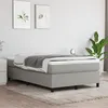 Image de vidaXL Sommier à lattes de lit avec matelas Gris clair 120x200cm Tissu3144407
