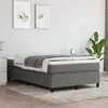 Image de vidaXL Sommier à lattes de lit avec matelas Gris foncé 120x200cm Tissu
