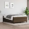 Image de vidaXL Lit Ã  sommier tapissier avec matelas Marron foncÃ© 140x190 cm
