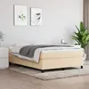 Image de vidaXL Sommier à lattes de lit avec matelas Crème 140x200 cm Tissu
