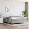 Image de vidaXL Sommier à lattes de lit avec matelas Gris clair 160x200cm Tissu