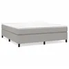 Image de vidaXL Lit Ã  sommier tapissier avec matelas Gris clair 160x200cm Tissu