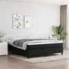 Image de vidaXL Sommier à lattes de lit avec matelas Noir 180x200 cm Tissu