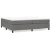 Image de vidaXL Lit Ã  sommier tapissier avec matelas Gris foncÃ© 200x200cm Tissu