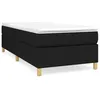 Image de vidaXL Lit Ã  sommier tapissier avec matelas Noir 90x190 cm Tissu