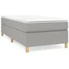 Image de vidaXL Lit Ã  sommier tapissier avec matelas Gris clair 90x200 cm Tissu