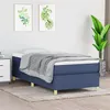 Image de vidaXL Sommier à lattes de lit avec matelas Bleu 90x200 cm Tissu
