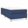 Image de vidaXL Lit Ã  sommier tapissier avec matelas Bleu 90x200 cm Tissu